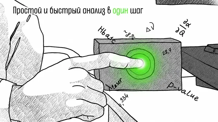 Кадр кейса Hemotech AI — MedTech-ролик Anix Studio